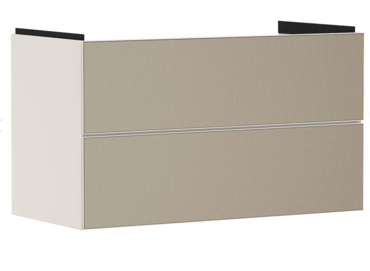 Тумба під раковину підвісна Hansgrohe Xevolos E 98х47,5 см пісочно-бежевий матовий/візерункова бронза 54182390