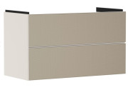 Тумба под раковину подвесная Hansgrohe Xevolos E 98х47,5 см песочно-бежевый матовый/узорчатая бронза 54182390