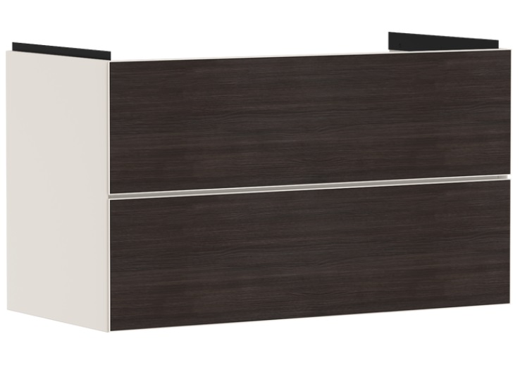 Тумба під раковину підвісна Hansgrohe Xevolos E 98х47,5 см піщано-бежевий матовий/темний дуб 54182730