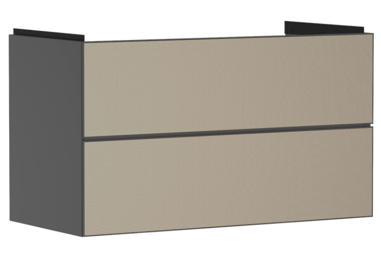 Тумба під раковину підвісна Hansgrohe Xevolos E 98х47,5 см сланцево-сірий матовий/візерункова бронза 54183390