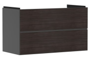 Тумба під раковину підвісна Hansgrohe Xevolos E 98х47,5 см сланцево-сірий матовий/темний дуб 54183730