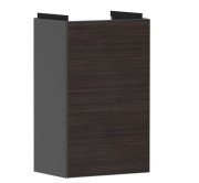 Тумба под раковину Hansgrohe Xevolos E 34х25 см петли справа сланцево-серый матовый/темный дуб 54171730