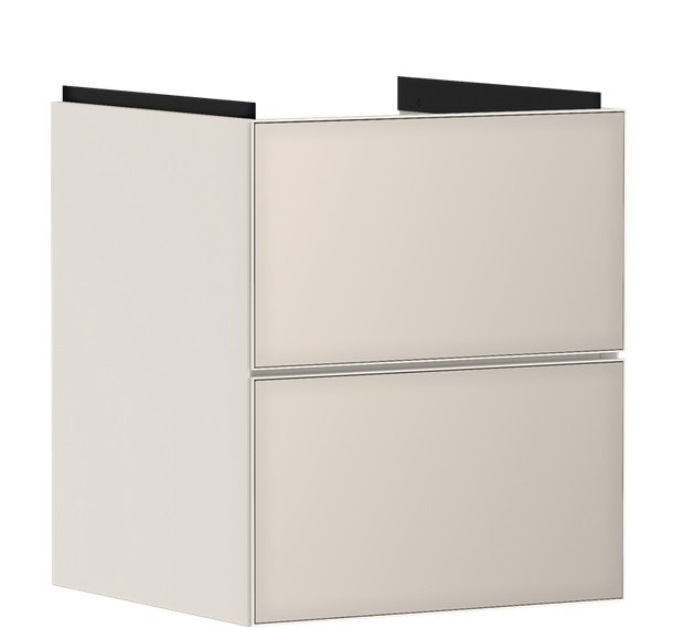 Тумба под раковину подвесная Hansgrohe Xevolos E 48х47,5 см песочно-бежевый матовый/песочно-бежевый 54173790