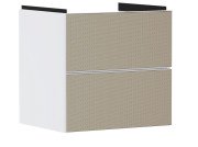 Тумба под раковину подвесная Hansgrohe Xevolos E 58х47,5 см матовый белый/узорчатая бронза 54175390