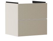 Тумба под раковину подвесная Hansgrohe Xevolos E 58х47,5 см песочно-бежевый матовый/узорчатая бронза 54176390