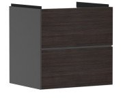 Тумба под раковину подвесная Hansgrohe Xevolos E 58х47,5 см сланцево-серый матовый/темный дуб 54177730
