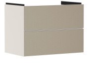 Тумба под раковину подвесная Hansgrohe Xevolos E 78х47,5 см песочно-бежевый матовый/узорчатая бронза 54179390