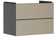 Тумба под раковину подвесная Hansgrohe Xevolos E 78х47,5 см сланцево-серый матовый/узорчатая бронза 54180390