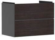 Тумба под раковину подвесная Hansgrohe Xevolos E 78х47,5 см сланцево-серый матовый/темный дуб 54180730