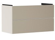 Тумба под раковину подвесная Hansgrohe Xevolos E 98х47,5 см песочно-бежевый матовый/узорчатая бронза 54182390