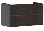 Тумба під раковину підвісна Hansgrohe Xevolos E 98х47,5 см сланцево-сірий матовий/темний дуб 54183730