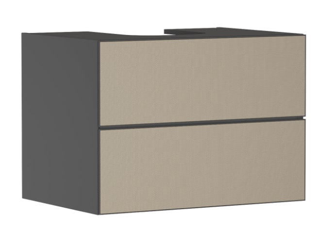 Тумба под раковину подвесная Hansgrohe Xevolos E 78х55,5 см сланцево-серый матовый/узорчатая бронза 54189390