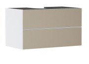 Тумба под раковину подвесная Hansgrohe Xevolos E 98х55,5 см матовый белый/узорчатая бронза 54190390