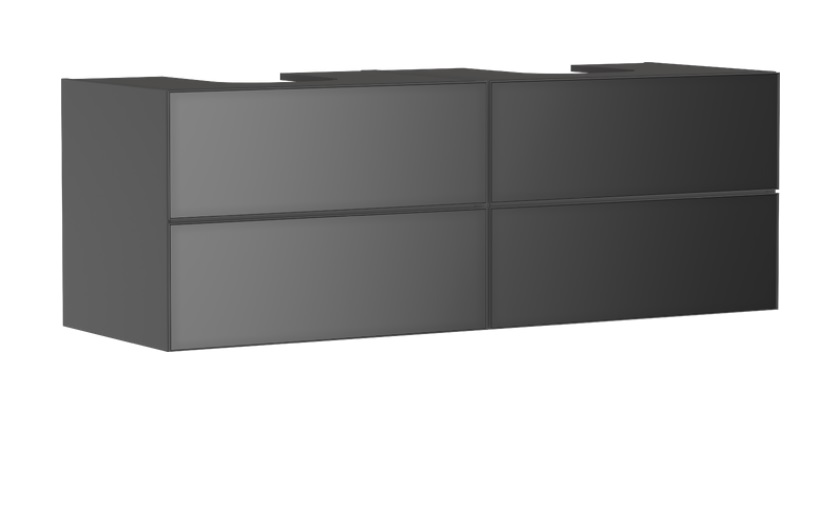 Тумба под раковину подвесная Hansgrohe Xevolos E 157х55,5 см сланцево-серый матовый/сланцево-серый 54201770