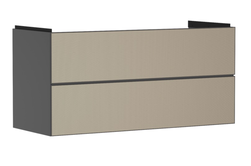 Тумба під раковину підвісна Hansgrohe Xevolos E 118х47,5 см сланцево-сірий матовий/візерункова бронза 54186390