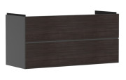 Тумба под раковину подвесная Hansgrohe Xevolos E 118х47,5 см сланцево-серый матовый/темный дуб 54186730