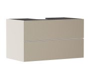 Тумба под раковину подвесная Hansgrohe Xevolos E 98х55,5 см песочно-бежевый матовый/узорчатая бронза 54191390