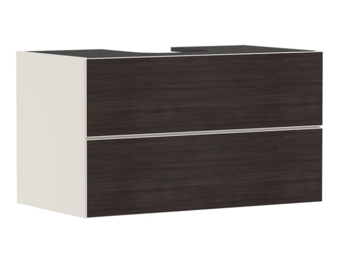 Тумба под раковину подвесная Hansgrohe Xevolos E 98х55,5 см песочно-бежевый матовый/темный дуб 54191730