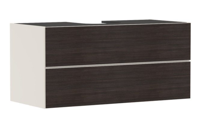 Тумба під раковину підвісна Hansgrohe Xevolos E 118х55, 5 см пісочно-бежевий матовий/темний дуб 54194730