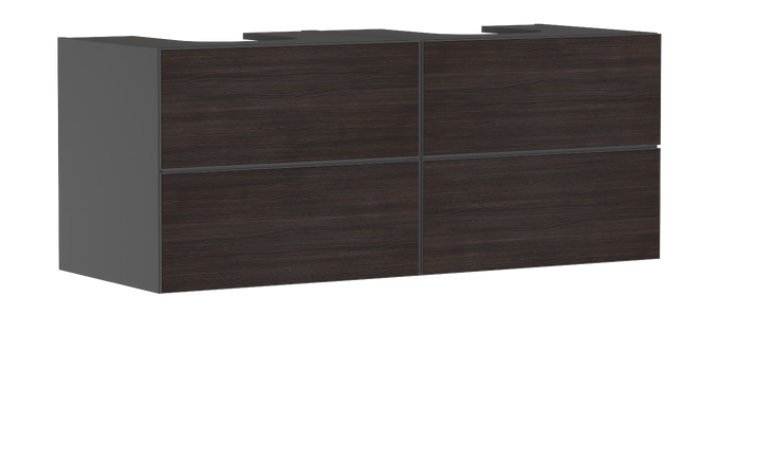 Тумба під раковину навісна Hansgrohe Xevolos E 137х55,5 см сланцево-сірий матовий/темний дуб 54198730