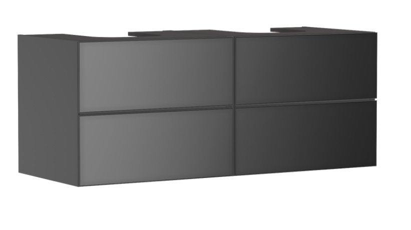 Тумба под раковину подвесная Hansgrohe Xevolos E 137х55,5 см сланцево-серый матовый/сланцево-серый 54198770