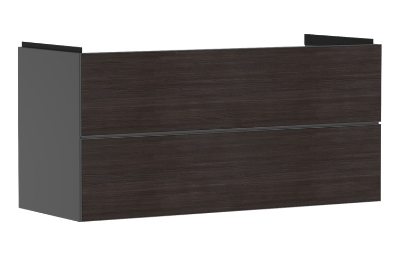 Тумба під раковину підвісна Hansgrohe Xevolos E 118х47, 5 см сланцево-сірий матовий/темний дуб 54186730