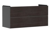 Тумба под раковину подвесная Hansgrohe Xevolos E 118х47,5 см сланцево-серый матовый/темный дуб 54186730