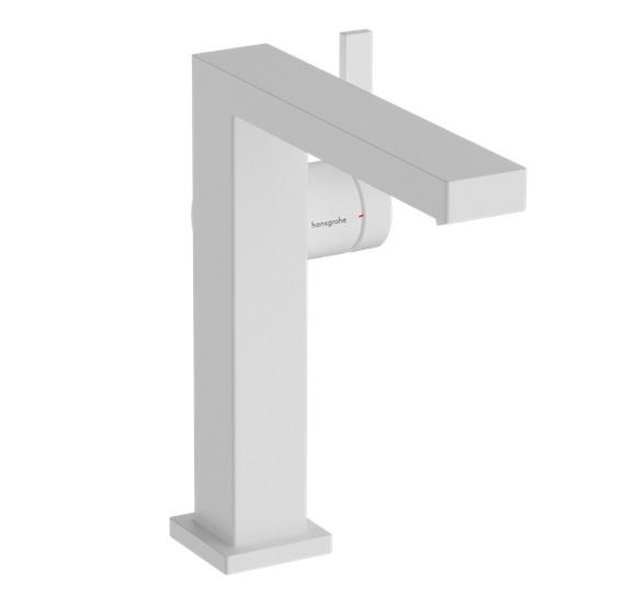Змішувач для раковини Hansgrohe Tecturis E CoolStart із донним клапаном білий матовий 73042700