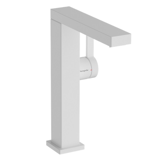 Смеситель для раковины Hansgrohe Tecturis E CoolStart с донным клапаном белый матовый 73063700