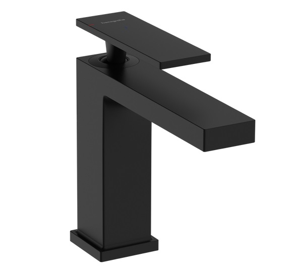 Смеситель для раковины Hansgrohe Tecturis E CoolStart однорычажный черный матовый 73016670