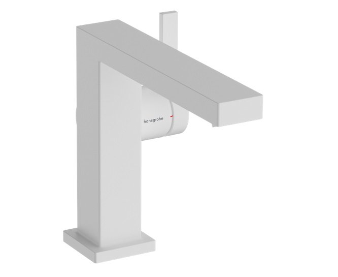 Смеситель для раковины Hansgrohe Tecturis E CoolStart с донным клапаном белый матовый 73024700