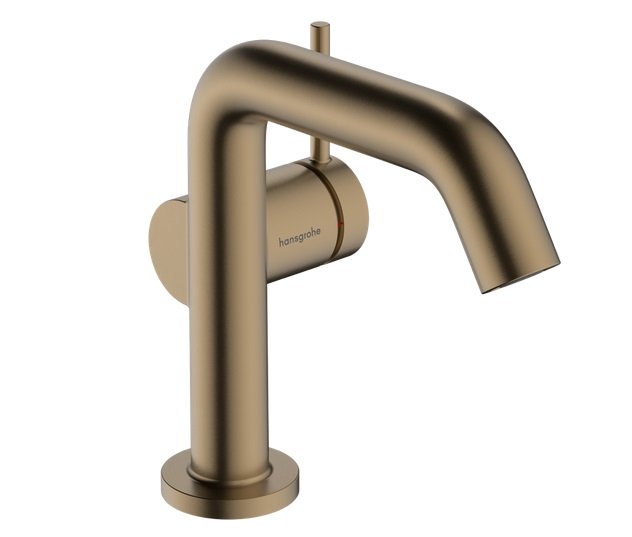 Смеситель для раковины Hansgrohe Tecturis S CoolStart с донным клапаном бронза 73322140