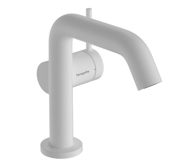Змішувач для раковини Hansgrohe Tecturis S CoolStart з донним клапаном білий матовий 73322700