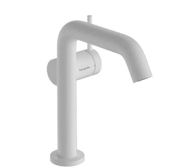 Змішувач для раковини Hansgrohe Tecturis S CoolStart із донним клапаном білий матовий 73342700