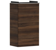 Тумба под раковину подвесная Hansgrohe Xelu Q 34х26,5 см петли справа МДФ темный орех ручка хром 54018000