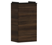 Тумба под раковину подвесная Hansgrohe Xelu Q 34х26,5 см петли справа МДФ темный орех ручка матовый черный 54018670