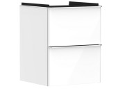 Тумба под раковину подвесная Hansgrohe Xelu Q 48х47,5 см МДФ глянцевый белый ручка хром 54019000