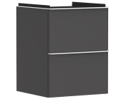 Тумба под раковину подвесная Hansgrohe Xelu Q 48х47,5 см МДФ матовый серый ручка матовый белый 54020700