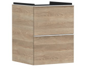 Тумба под раковину подвесная Hansgrohe Xelu Q 48х47,5 см МДФ натуральный дуб ручка матовый белый 54021700