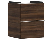 Тумба под раковину подвесная Hansgrohe Xelu Q 48х47,5 см МДФ темный орех ручка хром 54022000