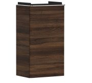 Тумба под раковину подвесная Hansgrohe Xelu Q 34х26,5 см петли слева МДФ темный орех ручка хром 54014000