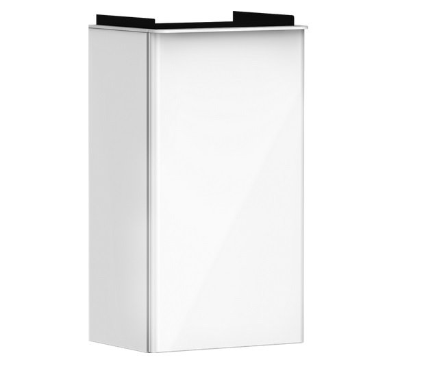 Тумба под раковину подвесная Hansgrohe Xelu Q 34х26,5 см петли справа МДФ глянцевый белый ручка матовый белый 54015700