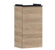 Тумба под раковину подвесная Hansgrohe Xelu Q 34х26,5 см петли слева МДФ натуральный дуб ручка матовый черный 54017670
