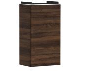 Тумба під раковину Hansgrohe Xelu Q 34х26,5 см петлі праворуч МДФ темний горіх ручка матовий білий 54018700