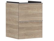 Тумба под раковину подвесная Hansgrohe Xelu Q 48х47,5 см МДФ натуральный дуб ручка хром 54021000