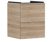 Тумба под раковину подвесная Hansgrohe Xelu Q 48х47,5 см МДФ натуральный дуб ручка матовый белый 54021700