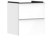 Тумба під раковину підвісна Hansgrohe Xelu Q 58х47,5 см МДФ білий глянсовий ручка хром 54023000