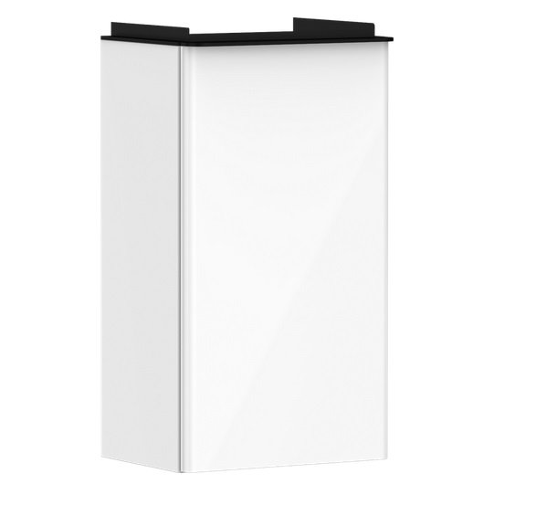 Тумба під раковину підвісна Hansgrohe Xelu Q 34х26,5 см петлі зліва МДФ глянсовий білий матовий чорний чорний 54011670