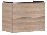 Тумба под раковину подвесная Hansgrohe Xelu Q 78х47,5 см МДФ натуральный дуб ручка хром 54029000