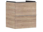 Тумба под раковину подвесная Hansgrohe Xelu Q 58х47,5 см МДФ натуральный дуб ручка хром 54025000